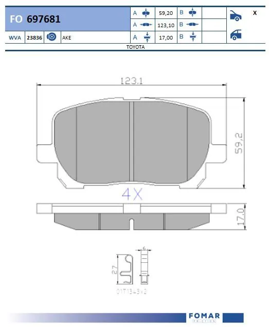 Brake Pad Set, disc brake